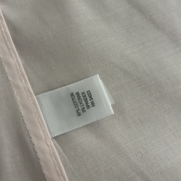 NWT BANANA REPUBLIC non-iron fitted light baby pink long sleeve button blouse - Picture 7 of 9